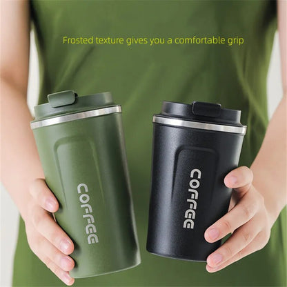 Stainless Steel Coffee Mug Leak-Proof Thermos Travel Thermal Cup Vacuum Flask Vehicle Portable Cups Christmas Gift