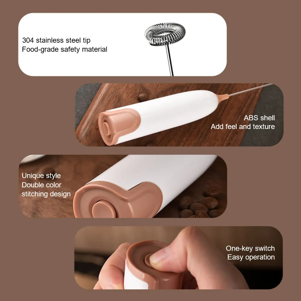 New Electric Milk Frother Coffee Frother Foamer Whisk Mixer Stirrer Egg Beater Kitchen Handheld Milk Coffee Egg Stirring Tool