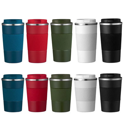 12/17oz  Coffee Thermos Mug Double-wall Stainless Steel  Portable Car Travelling Tumbler  Insulation Thermal Coffe Cup To Go