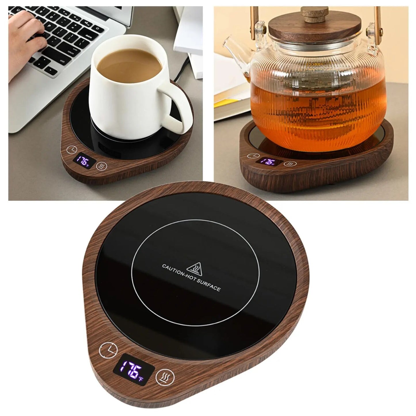 Smart Cup Warmer with EU Plug Drinks Milk Heating Pad Electric Cup Heater Pad for Home Office