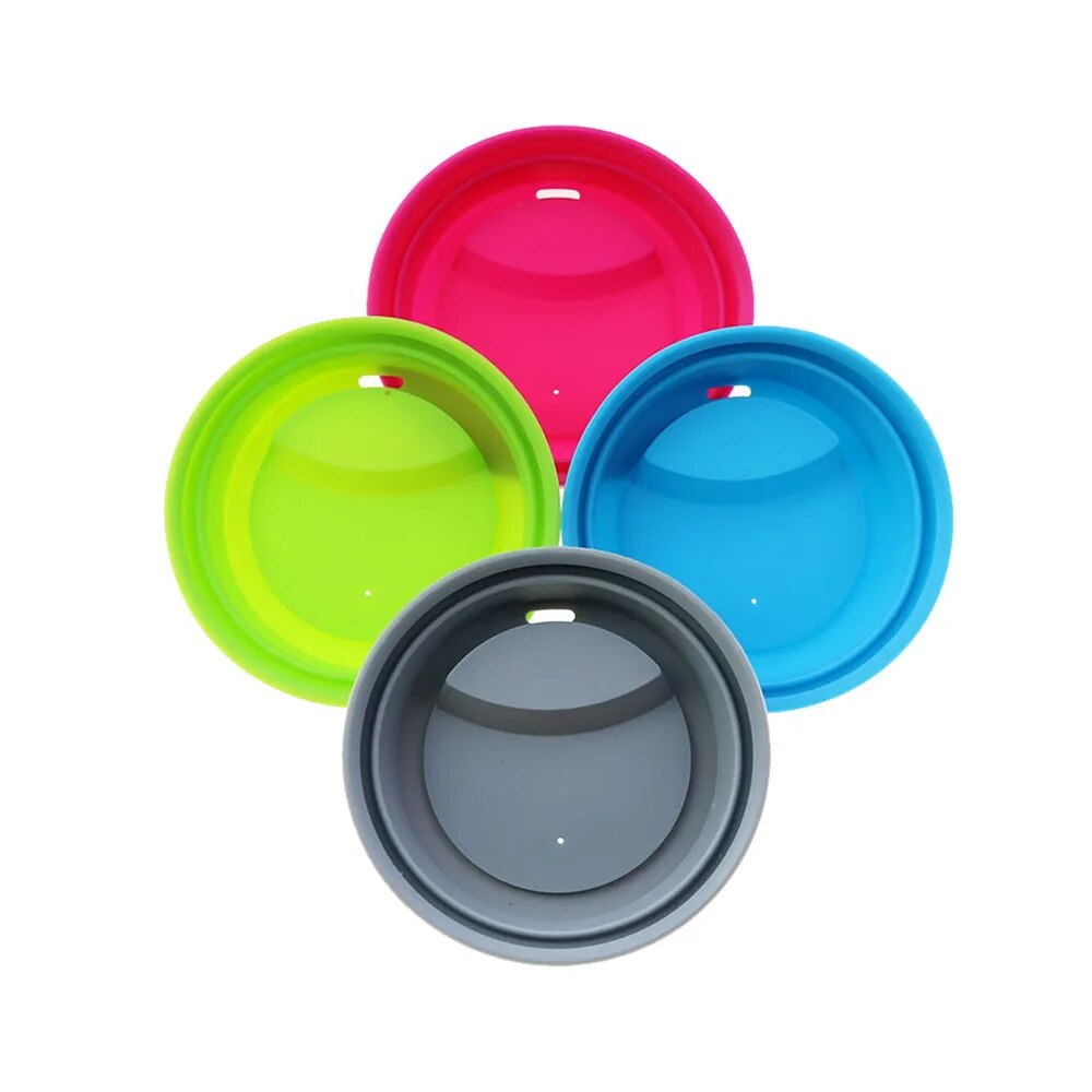 9cm Universal Reusable Silicone Cup Lids Fresh Cover Silicone Insulation Anti-Dust Cup Cover Coffee Mug Lids Cup Sleeve