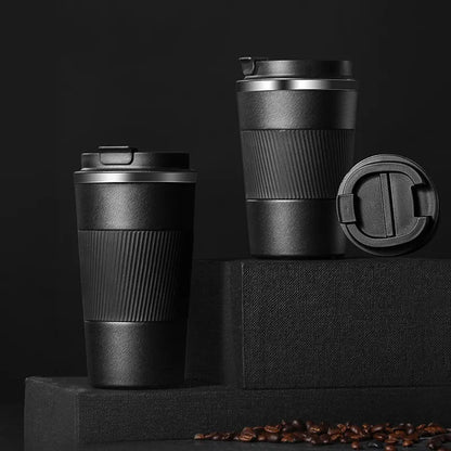 12/17oz  Coffee Thermos Mug Double-wall Stainless Steel  Portable Car Travelling Tumbler  Insulation Thermal Coffe Cup To Go