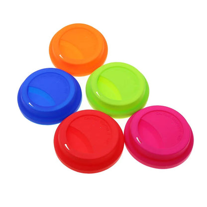 9cm Universal Reusable Silicone Cup Lids Fresh Cover Silicone Insulation Anti-Dust Cup Cover Coffee Mug Lids Cup Sleeve